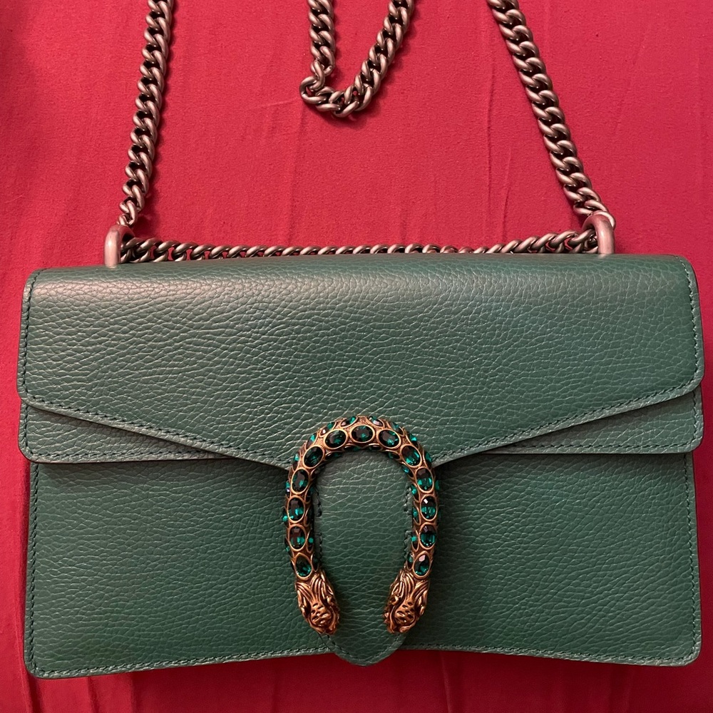 Emerald green Gucci Dionysus shoulder bag
